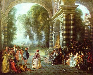 Les Plaisirs du bal, v. 1717, Dulwich Picture Gallery.