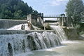 The old weir on the Ache at the exit to the Itter gorge. It has since been replaced.