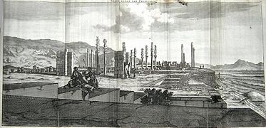 Sketch of Persepolis from 1704 by Cornelis de Bruijn