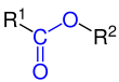 Fruchtester; R1 und R2 sind Organylreste, z. B. Alkylgruppen.