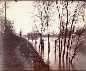 Fortifications des bastions vers la porte de Sèvres en 1923.