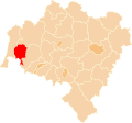 Lage des Landkreises Lubań in der Woiwodschaft Niederschlesien