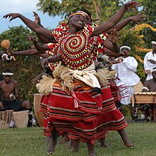 Buganda traditional dance performed by Baganda tribe in Central Uganda on all traditional functions.