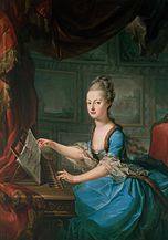 Marie-Antoinette am Clavichord, kurz vor ihrer Heirat, Franz Xaver Wagenschön zugeschrieben