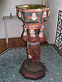 Baptismal font (dated 1660) in Sjögesta church, Linköping