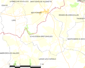 Poziția localității Le Housseau-Brétignolles