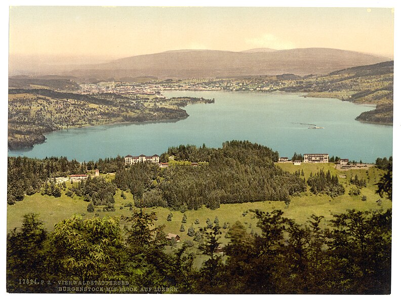 File:Burgenstock, view of Lucerne, Lake Lucerne, Switzerland-LCCN2001703070.jpg