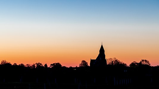 Dülmen, Silhouette von Hiddingsel Sonnenaufgang (2020)