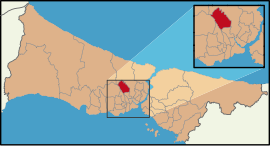 Map showing Sultangazi District in Istanbul Province