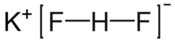 Structuurformule van kaliumbifluoride