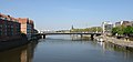 Blick auf die Bürgermeister-Smidt-Brücke, links der Teerhof, rechts die Schlachte