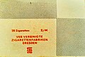 Rückseite der 20er-Packung CARRÉ aus dem VEB Vereinigte Zigarettenfabriken Dresden. (Anfang der 1960er Jahre)