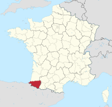 Département 64 in France.svg