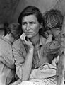 Image 37In Migrant Mother (1936) Dorothea Lange produced the seminal image of the Great Depression. The FSA also employed several other photojournalists to document the depression. (from Photojournalism)