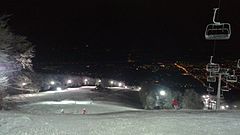 Night skiing overlooking Maribor