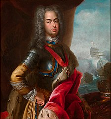 King John V of Portugal at the Battle of Matapan; 1719