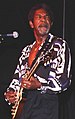 Luther Allison in 1996 (Foto: Carl Lender) overleden op 12 augustus 1997