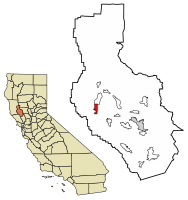 Location of Lakeport in Lake County, California