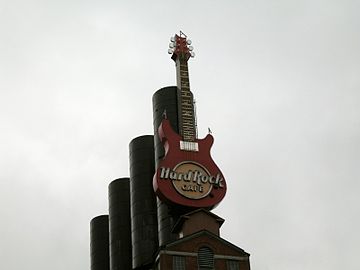 La guitare, emblème du HRC, Baltimore.