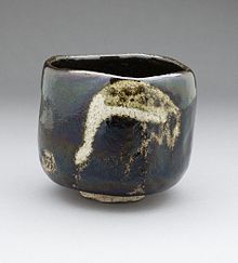 Black Raku Teabowl 'Shorei' (Aged Pine) with Crane Design LACMA M.2007.7.2 (2 of 5).jpg