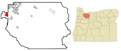 Location in Oregon