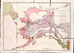 Distribution des tribus amérindiennes. W.H.Dall, 1875