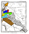 Гемстеде (жовтим) на мапі муніципалітету Гаутен (1868)