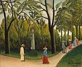 Pintura d'Henri Rousseau Jardin du Luxembourg. Monument de Chopin (1909).