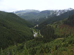 Bukovinos kraštovaizdis palei Bistricos upę prie Prislopo perėjos