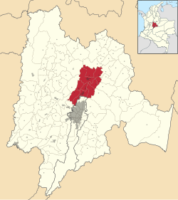 Location of Central Savanna Province in Colombia