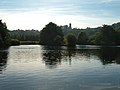 Ruhr an der Alten Fähre, Blick auf Burg Blankenstein (Hattingen)