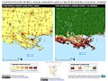 Image 53Population density and low elevation coastal zones in the Mississippi River Delta. The Mississippi River Delta is especially vulnerable to sea level rise. (from Louisiana)