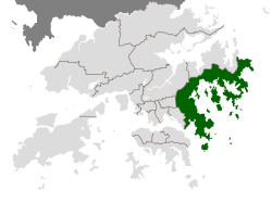 Location of Sai Kung District within Hong Kong