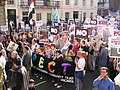 Image 57Protesters on 19 March 2005, in London, where organizers claim over 150,000 marched (from Protests against the Iraq War)