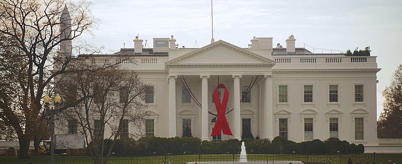 File:World AIDS Day - Red Ribbon on the White House Portico 33921 (11161105856).jpg