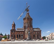 Church during the reconstruction in June 2014