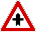 Crossroads with a minor road