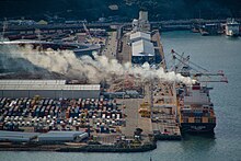 Photo of container port.