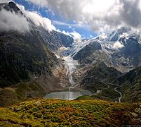 Le glacier de Stei vu de col du Susten, Alpes uranaises