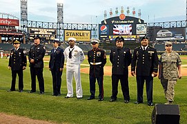 Service-members and first responders are honored at Chicago White Sox 9-11 game 130911-A-KL464-007.jpg