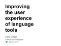 Thumbnail for File:Wikimania 2013 - Improving the user experience of Language Tools.pdf