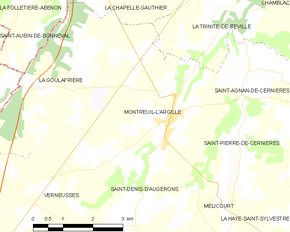 Poziția localității Montreuil-l'Argillé