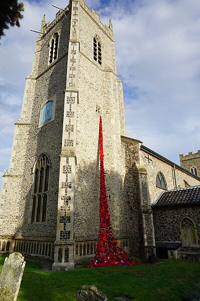 File:A river of poppies at St Michael's Church, Reepham - geograph.org.uk - 5970360.jpg