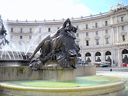 Fontana delle Naiadi på Piazza della Repubblica.