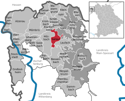 Läget för Sailauf i Landkreis Aschaffenburg