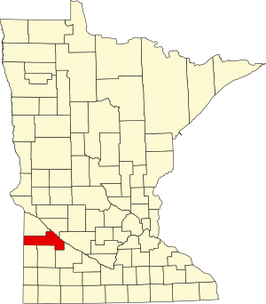 Map of Minnesota highlighting Yellow Medicine County