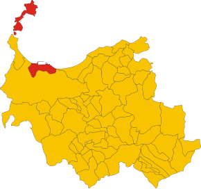 Poziția comunei în cadrul provinciei