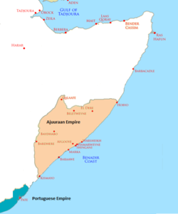 The Ajuuraan Empire in the 15th century