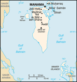 Kedudukan Manama di Asia