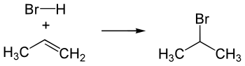 Synthese van 2-broompropaan